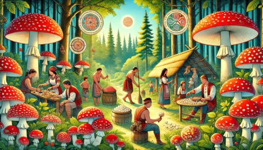 Люди предпочитают мухомор: причины популярности и преимущества. Без текста на картинке, широкоформатная картинка